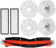 Main Roller Brush HEPA Washable Replacement Filters Clean Mop Pads Side Brush Replacement Accessories for Dreame Bot W10/W10Pro Robotic Vacuum Cleaner, A-Set