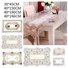 Table Runner Fabric Floral Soft Elegant Jacquard Polyester Table Cloth