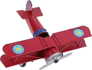 DECORNIJIA Vintage Retro Wrought Metal Biplane Model Iron Aircraft Statue for Home Decor Unique Retro Ornament Present Fine Craftsmanship Distinctive Aesthetic