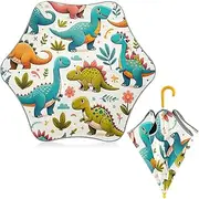 [ODAWA] Dinosaur Fun Green Kid Umbrellas Unbreakable Stick Rain Umbrellas