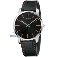 在飛比找旋轉拍賣優惠-香港代購CK錶 CK手錶 經典時尚 都會型男 橘時標 黑皮帶