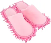 Mop Slippers for Women Comfortable Chenille Cleaning Shoes Size 8 Washable Mopping Socks Non-Slip Home Floor Cleaning Slippers