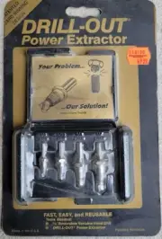 DRILL-OUT POWER EXTRACTOR 5 Piece SET & CASE New Made In USA