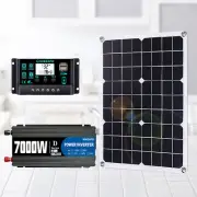 7000W Solar Kit 12V 110V Inverter Battery ChargerLighting Camping 500W PanelyG