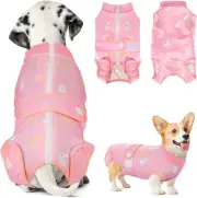 Dog Surgery Recovery Suit, Cone E-Collar Alternative after Surgery with Zipper,