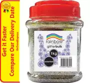 ASSORTED COLOURS FINE GLITTER BULK 1KG IN JAR RAINBOW - FREE POST