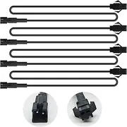 LD DARKEAGLE 4PCS 78 inch/6.56FT 2-Pin White LED Rock Lights Extension Cord Cable Wire Set, Underglow Lights IP67 Waterproof Neon Lights for Trucks Jeep Golf Carts SXS UTV ATV Car RV