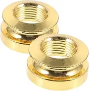 VINTORKY Guitar Strap Button 3/8 Gold Thread Classic Guitar Endpin Bass Strap Locks Noise Isolati