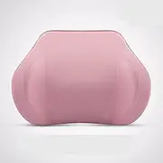 Comfortable Car Headrest Neck Pillow for fit for Se-at Chair in Auto Memory Foam Cushion Fabric Cover Soft Head Lumbar Support for Office (Color : Beige-Headrest) (Color : Pinkwaist)