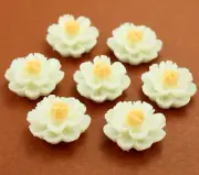 10 Resin 13mm 3D Daisy Flower Flat Back Stone Embellishment DIY Scrapbook Crafts