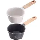 Cooking Saucepan Wooden Handle Butter Warmer Small Saucepan Non-stick Frying Pan