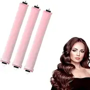LALOCAPEYO 3 Pieces of Unheated Curler Headband with Unheated Curler Set That Can Be Bent Overnight Hair Dryer with Hook and Unheated Curler That Can Be Reused for All Hair Types (pink)