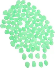 CIYODO Glow in The Dark Aquarium Pebbles 100pcs Luminous Stones for Fish Tank Decorative Flowerpot Pebbles Compact Aquarium Supplies