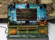 Custom Lemax Spooky Town Lighted Billboard Welcome To Spooky Town Cemetery
