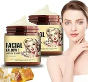 Whipped Beef Tallow and Honey Balm, Beef Tallow and Honey Balm for Face, Beef Tallow for Skin, Tallow Face Moisturizer, Beef Tallow Honey Balm, Whipped Tallow Honey Balm (2 PCS)
