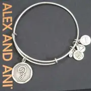 ALEX AND ANI Letter Initial "O" Bangle Adjustable Charm Bracelet
