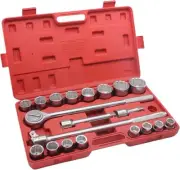 21-Piece 3/4" Drive Socket Set with Ratchet Handle And Flex Head...