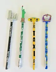 NYC Pencils Skyline Statue of Liberty Broadway Taxi Tourist Lot of 4