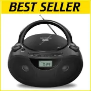 Portable Bluetooth Boombox with CD Player & AM/FM Radio - Clear Sound & Bass