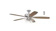 Harbor Breeze Eastbrook 52-Inches Brushed Nickel Ceiling Fan W/Light Remote
