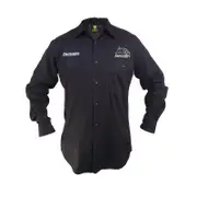 Penrith Panthers NRL Button up Work Shirt Long Sleeve Black