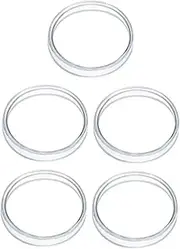JECOMPRIS 5 Pack High Borosilicate Petri Dishes Flat Lid Cell Culture Dishes for Boys and Girls Reusable Glass for Laboratory