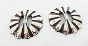 Circus Denton Slotted Pair Conchos Brown Iron Silver Overlay Horse Tack Sizes