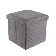 YCOCO Linen Storage Ottoman Cube,Square Ottoman Foot Rest Stool with Memory Foam