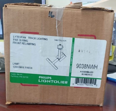 Philips Lightolier 9038NWH Lytespan Track Lighting PAR38 NEW FACTORY SEALED BOX
