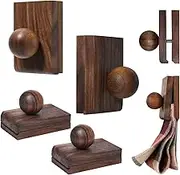ANFU Wall Clip for Hanging and Display Tapestry, Blanket, Fabric, Quilt, Rug (4, Walnut)