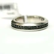 DAVID YURMAN Mens New 6mm Streamline Black Diamond Band Ring 10