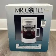 Mr. Coffee BL-4 Vintage 4 Cup Automatic Drip Coffee Maker White New Open Box