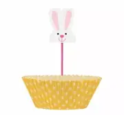 Easter Bunny Carrot Cupcake Kit 24 Baking Cups Picks