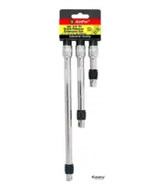 Ampro 3/8" Drive 3-Piece Extension Set T11372 – Chrome Vanadium Steel with Quick Release Button