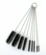 Lab Brush Set of 10 for pipe cleaner test tube glassware bottle tubing Fluva D