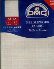 14 Ct Extra Large AIDA Needlework Fabric 20 x 30” ECRU Creative World DMC