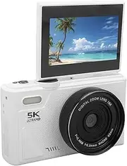 5K Digital Camera for Photography, WiFi 75MP Video Cameras, Anti Shake & UHD Autofocus, 3 180° Flip Screen with 18X Zoom, Point and Shoot for Travel (64G)
