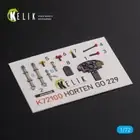 Kelik K72100 Folland Gnat T.1 interior 3D decals for Airfix kit 1/72