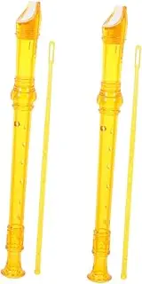 ERINGOGO 2pcs Boys and Girls Soprano Recorder 8 Hole Resin Practice Clarinet for Beginners