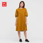 UNIQLO443298喇叭連衣裙初秋優衣庫七分袖 女裝燈籠袖   絲光棉()