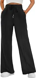 [Gkaopi] Women's Wide Leg Sweatpants High Waist Boyfriend Jogger Pants Casual Straight Leg Baggy with Pockets Y2K Drawstring Sweatpants Running Workout Lounge Tracksuit Bottoms Loose Trousers