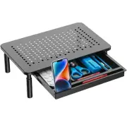 Computer Monitor Stand with Storage, Desk Monitor Riser 3 Height Adjustable, ...