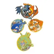 Pokémon Metal Pin Mega Charizard X & Y, Kyogre, Groudon, Rayquaza
