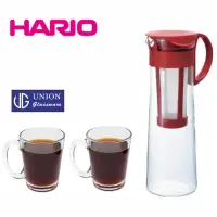 在飛比找momo購物網優惠-【HARIO】冷泡咖啡壺1000ml+UNION 玻璃咖啡杯