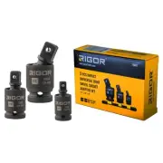 11601 Universal Swivel Socket Adapter Set | 3-Piece, 1/2", 3/8", 1/4" U joint...