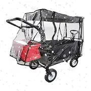 Rain Cover for Carts, Folding Cart Wind Protection, 35.43 x 19.69 x 29.53 Inches Portable Stroller Trolley Cover, Waterproof for Outdoor Gear, Durable Cart Shield