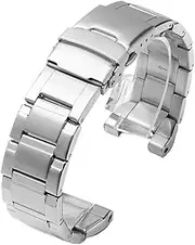 [UsmAsk] Strap Fit For Casio/G-Shock GST-W300/400G/B100/S310/S120/S110/W110 Stainless Steel Metal Men Silver Black Watch Band Bracelet Chain