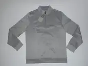 HICKEY FREEMAN Gray Mini Stripe 1/4 Zip GOLF Pullover L/S SHIRT Mens SMALL NEW