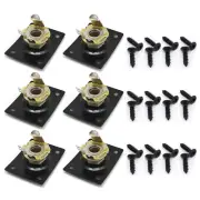 6Pcs Square Guitar Input Jack,Guitar Output Jack Plate, Bass Guitar Jack3906