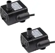 Driew Usb Fountain Pump, 2 Pack USB Water Pump Water Fountain Pump Submersible Water Pump 3W DC 3.5-9V 200L/H